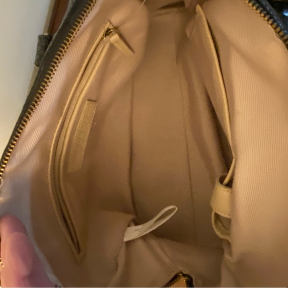 Talbots leather satchel handbag with snakeskin texture pattern - Picture 6 of 9